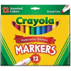 Crayola Broad Line Markers, 12 Colors for Kids